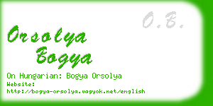 orsolya bogya business card